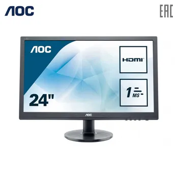 

LCD Monitors AOC E2460SH PC peripherals computer game monitor FHD MVA 24'' nonGLARE 250cd m2 H170° V160° 20М:1 1msVGA DVI HDMISpeakers