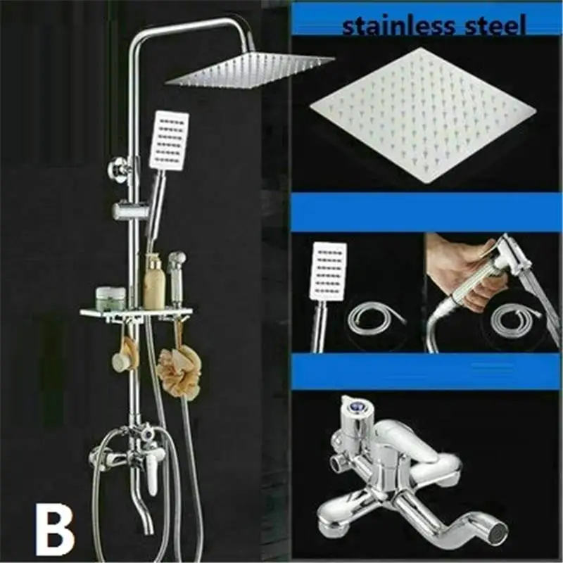 Version W Набор для душа Preto Colonne De Conjunto Douchette Regadera Electronica Doccia Torneira Lavabo Ducha Douche Do Banheiro Chuveiro - Цвет: Version W