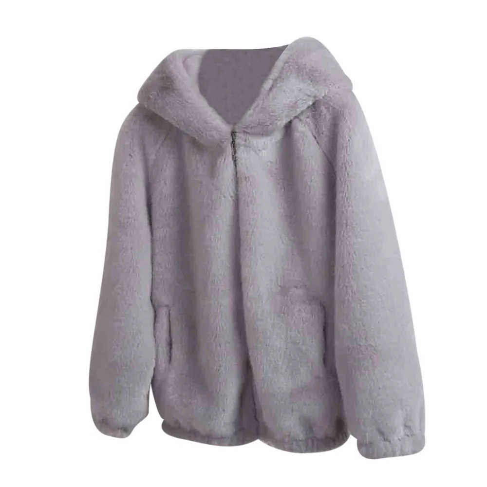 Новое пальто из искусственного меха с капюшоном, высокая талия, Модная приталенная розовая, белая, серая куртка из искусственного меха, искусственный мех кролика, manteau fourrure femme