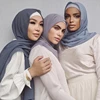 Nouveau foulard en mousseline uni pour femme, prêt-à-porter, hijab instantané, châle musulman, hijabs islamiques, écharpe arabe, foulards pour la tête