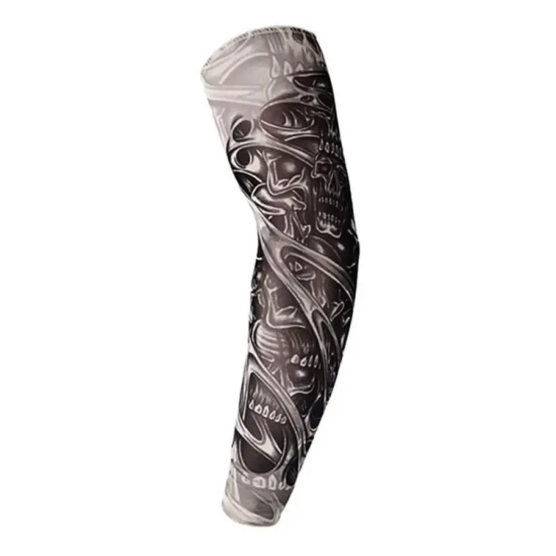 

Outdoor Sport Summer Sunscreen Waterproof Tattoo Arm Sleeves Elastic Slip Dry UV Temporary Tattoo Large Arm Sleeves Universal