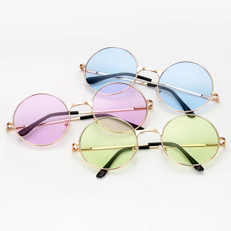 Солнцезащитные очки для женщин и мужчин, индивидуальные милые цветные линзы, солнцезащитные очки, анти-УФ очки, ретро круглые солнцезащитные очки, морские очки UV400