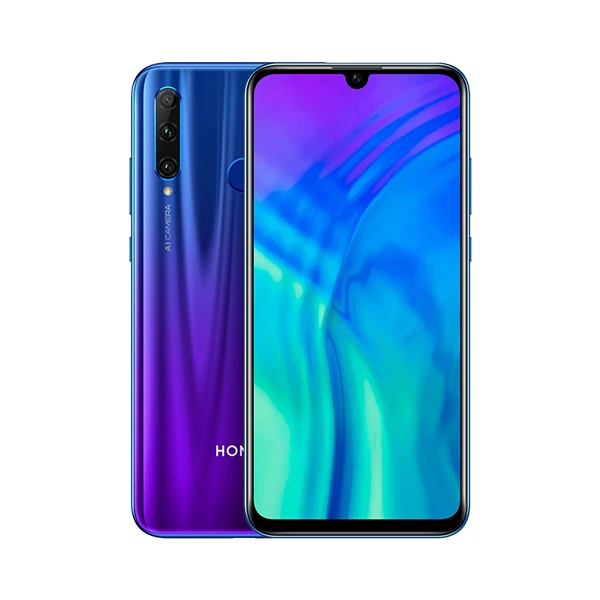 Глобальная версия, Honor 20 Lite, 4 Гб, 128 ГБ, смартфон Kirin 710, четыре ядра, 32 МП, фронтальная камера, 3400 мАч, Android 9,0, NFC - Цвет: Blue