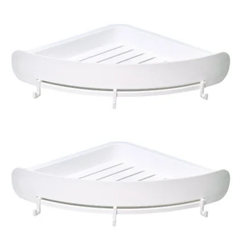 

2 Pcs Corner Shelf Bathroom Shelf Organizer Shower Caddy Bathroom Storage Box Wall Holder Shampoo Holder Wall Hanging Case