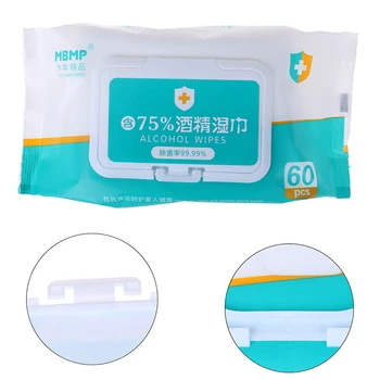 

60pcs/box Wipes Pads Swabs Wet Wipes Personal Skin Cleaning Care Health Home