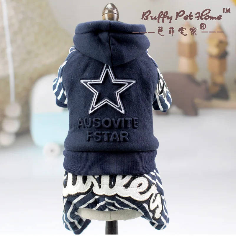 Buffy chong la casa Manufacturers Direct Selling Pet Supplies Wholesale Four Legs Hoodie Dog Clothes Autumn And Winter Costume
