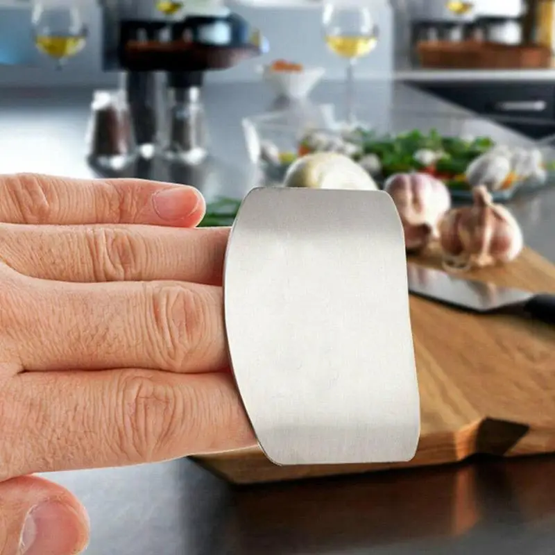 Finger Protector Finger Guard 1pc Steel Finger Guard Vegetable Cutting Hand Guard Finger Protector Kitchen Tools