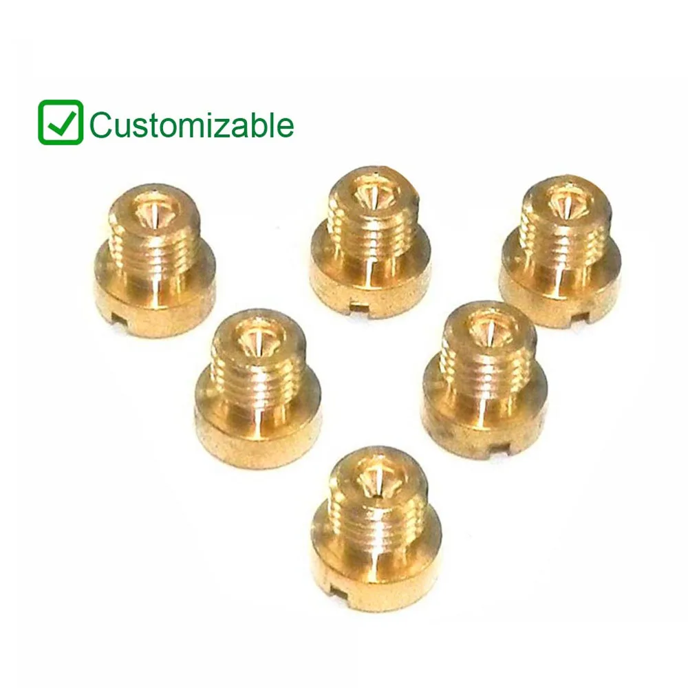6 Pieces M6 Thread 6mm Motorcycle Main Jet Kit for DellOrto Carb