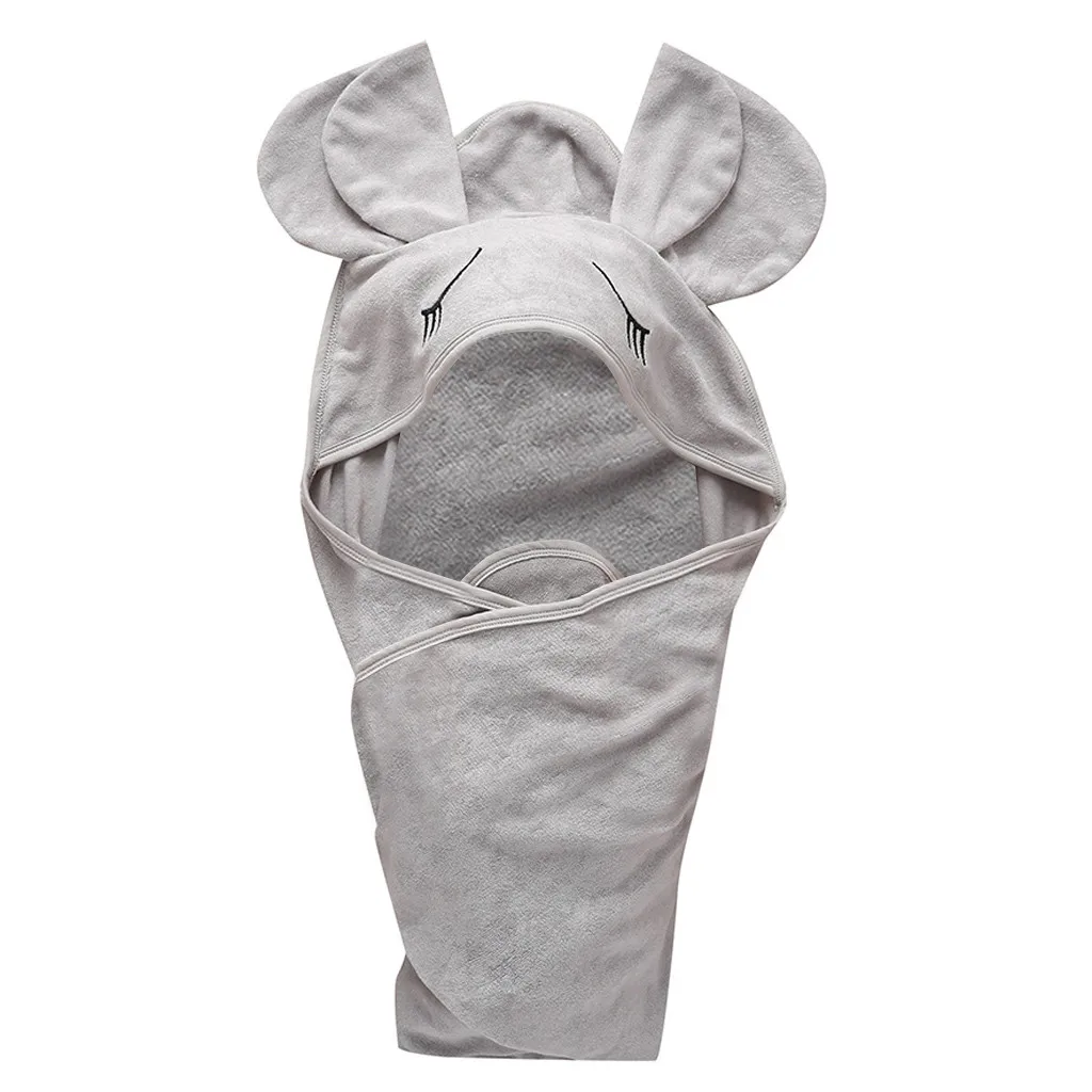 Милое плюшевое одеяло для новорожденных мальчиков и девочек с героями мультфильмов покрывало для сна пеленание реквизит для ребенка Fotoshoot Wikkeldoek Bebes - Цвет: Серый