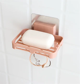 

Bathroom Plastic Bamboo Soap Box Holder Dish Portable Toilet Shower Tray Draining Rack Storage Plate Tray Case Gadgets Container