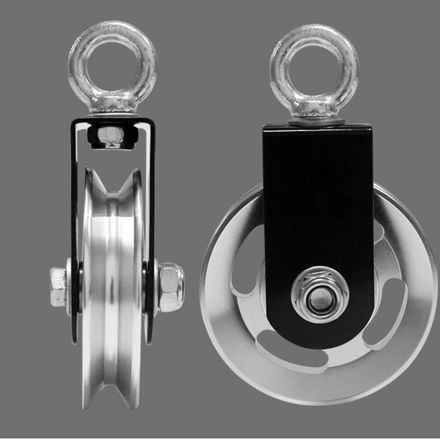 10-Pack Stainless Steel Lifting Pulleys - 304 Silver Fitness & Construction Pulley Blocks