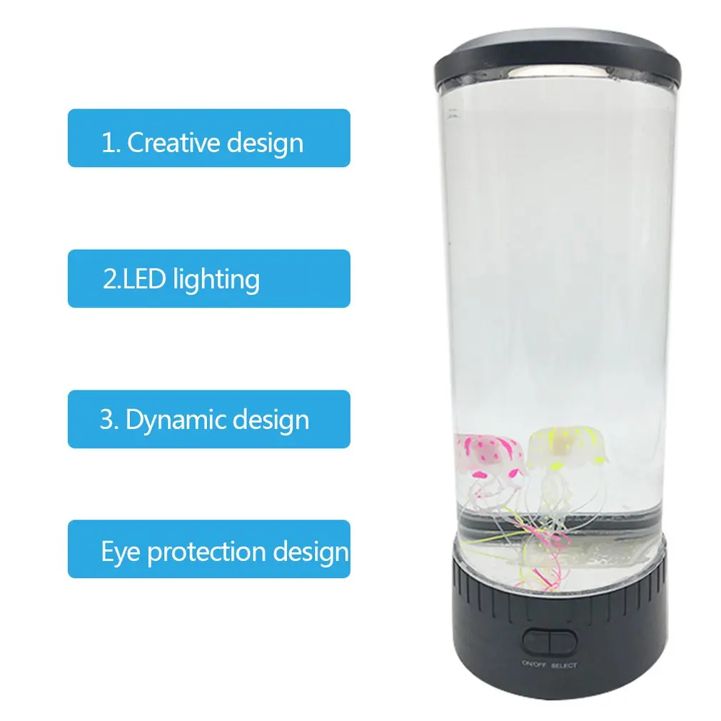 Светодиодный Ночной светильник с Медузой для домашнего аквариума, декоративный светильник s, прикроватная лампа, креативный светильник