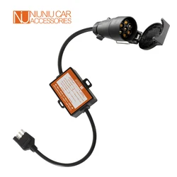 Connecteur de remorquage USA 4 à EUR 7 broches, convertisseur de lumière de remorque, prise de lame, Signal d'arrêt/frein à 7 voies, accessoires de séparation 