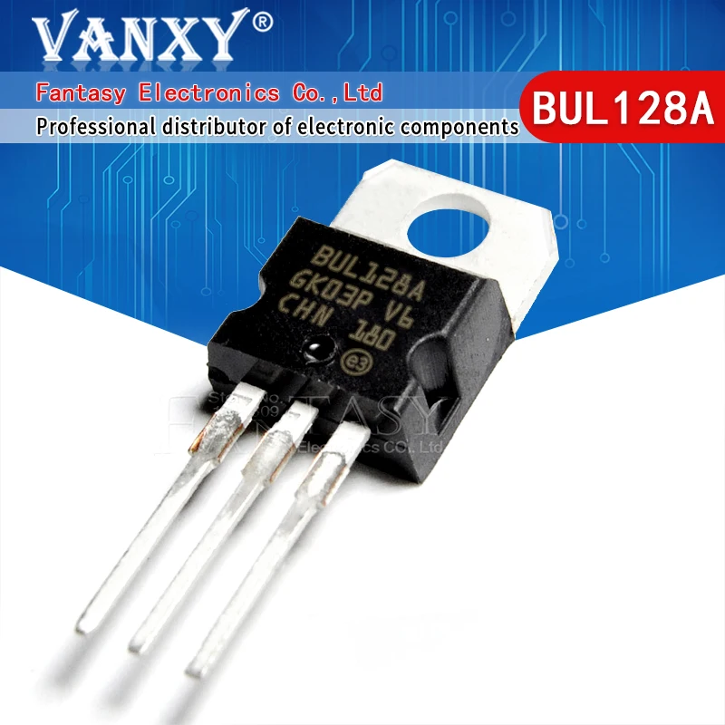 10 Transistor Di Potenza NPN BUL128 / BUL128A – TO-220 – Nuovi Di Zecca