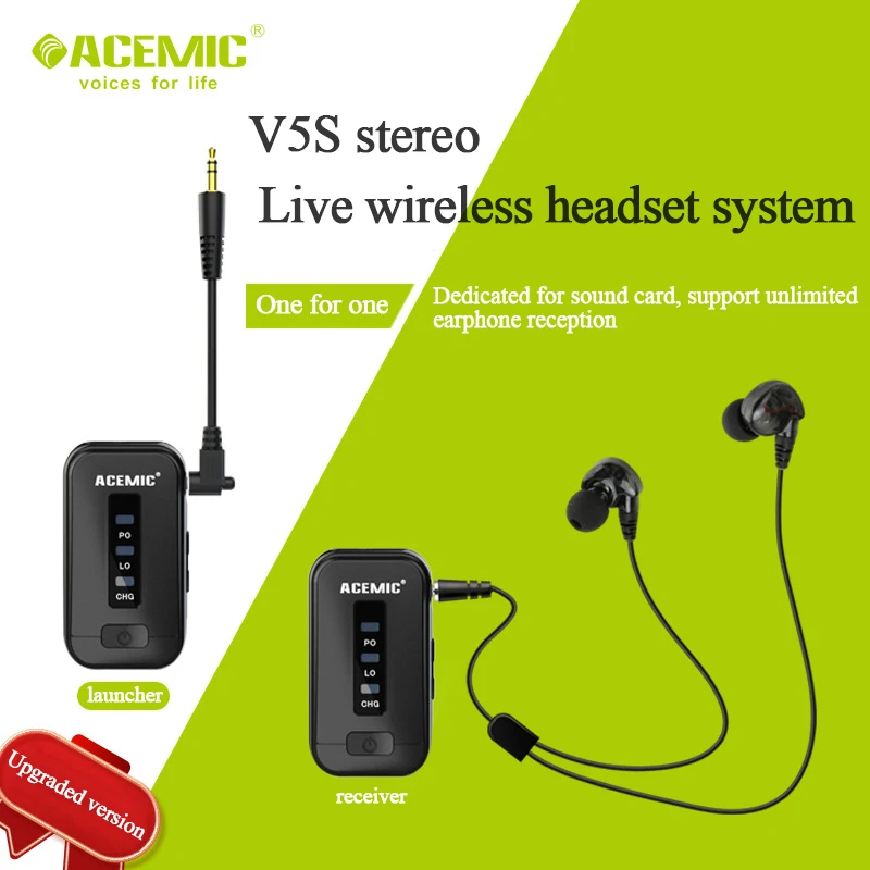 PROD 1005003397406931 Stage Performance Wireless Monitor Ear-back
In-ear Headphones Anchor Live Broadcast Sound Card Outdoor Transmitter
Receiver