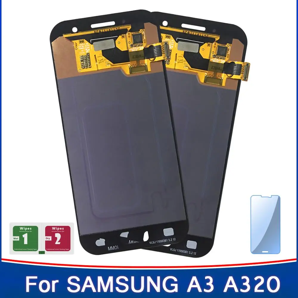 

2PCS Display For Super AMOLED Samsung Galaxy A3 2017 A320M A320Y SM-A320F A320FD A320 LCD Touch Screen Digitizer Parts