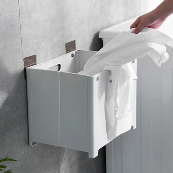 

Dirty Laundry Clothes Basket Wall Hang Vertical Indoor Bathroom Storage Box Folding Storage Organizer Dirty Clothes Basket