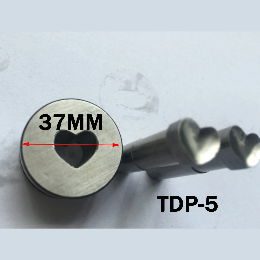 

SWANSOFT Love shape Tablet Die 3D Punch Press Mold Candy Punching Die Custom Logo Calcium Tablet Punch Die For TDP 0 Machine