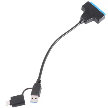 

USB 3.0 / USB Type-C External Hard Disk Universal Converter Cable 2.5 Inch SATA Adapter Cable Data Transfer Converter for Hard D
