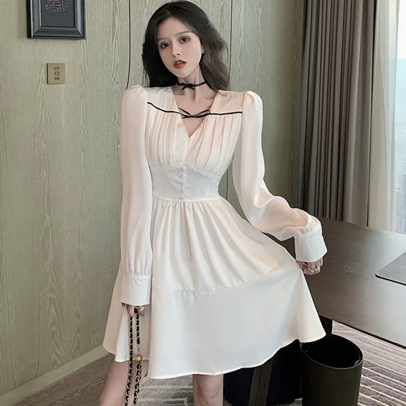 2020 autumn Elegant vintage woman dress casual Vestido de mujer femme robe kobieta sukienka vrouw jurk mini dresses for women