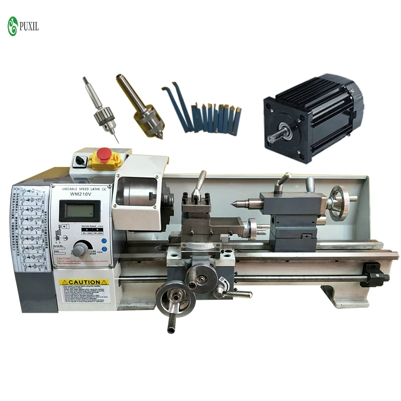 WM210V Metal Lathe / 750W Brushless Motor Steel Gear Lathe 210V lengthened 400mm Lathe