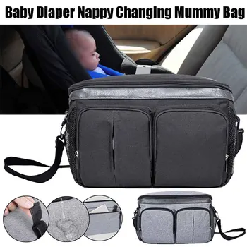 

Portable Multi Pockets Travel Hanging Organizer Baby Stroller Large Capacity Storage Bag Hands Free Oxford Cloth Daily Universal