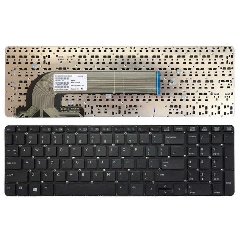 Новая клавиатура для ноутбука HP PROBOOK 450 G0 G1 470 455 450-G1 G2 S15/S17 черный без рамки |