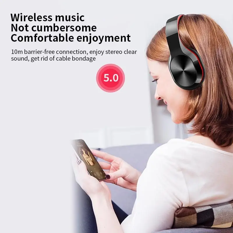 Aoogoor T5 HiFi Active Noise Cancelling Wireless Headphones Bluetooth 5 0 Earphones Over Ear Headset With Microphone