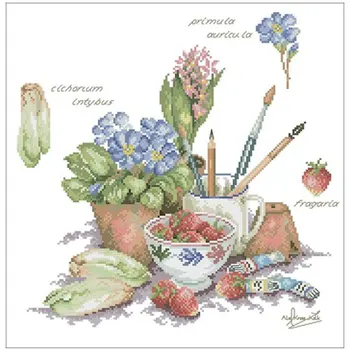 

Strawberry patterns Counted Cross Stitch 11CT 14CT 18CT DIY Chinese Cross Stitch Kits Embroidery Needlework Sets