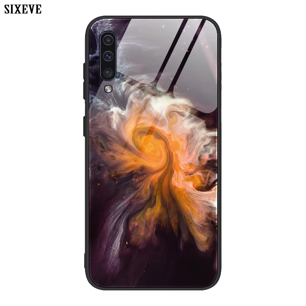Роскошный чехол из закаленного стекла для Samsung Galaxy S9 S10 S20 Ultra Plus E Note 9 10 Lite A30 A30S A50 A50S