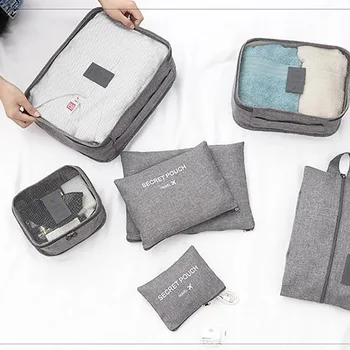 

7PC/Set Travel Luggage Packing Organizer with Shoe Bag Toiletry Bags For Storage Clothes Underwear Packing Cubes For Suitcase