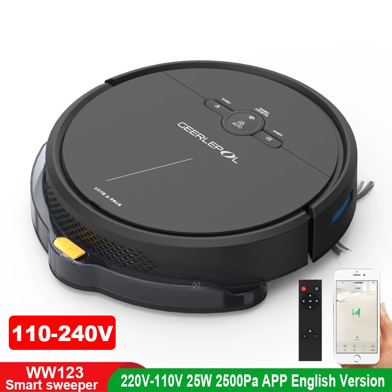 APP Voice Control Sweeping Robot Fully Automatic Anti-collision Planning Recharge Intelligent Vacuum Cleaner 2500PA |