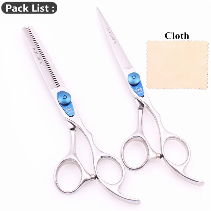 Hair Scissors 6" JP 440C AQIABI Brand Hair Cutting Scissors Thinning Shears Barber Shears Hairdressing Scissors Anti-Tooth A1115 - Цвет: A1115N Lan D 6N