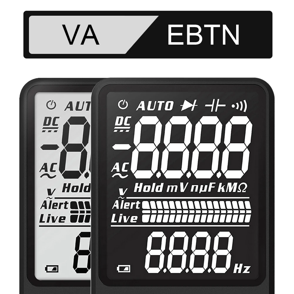 Мини цифровой мультиметр BSIDE ADMS7CL/S9CL EBTN ЖК-дисплей DC AC вольтметр тест er емкость диод НТС Ом Сопротивление Гц тест