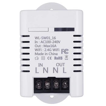 

2.4G Wifi Smart Switch Relay 16A Tuya Smart Life App Wireless Remote Control Works with Alexa Ifttt Google Home Mini