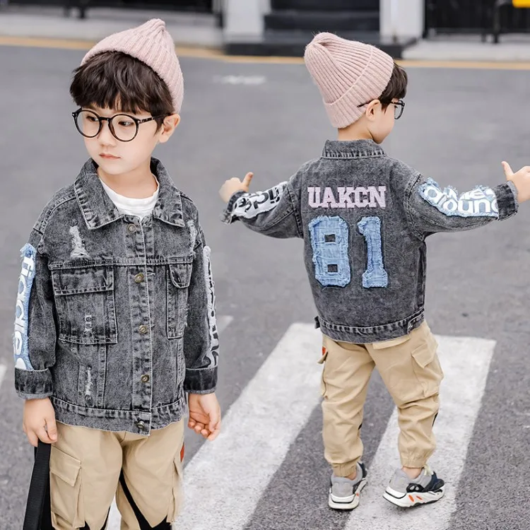 

Kids' Overcoat Cowboy Men And Women Child Spring And Autumn 2019 New Style Trend Korean-style Applique Western Style Cowboy Clot