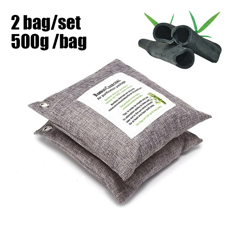 moistureproof Natural Air Purifier Bag Activated Bamboo Charcoal Deodorizer 2pcs*50g/6pcs*75g/5pcs*100g/5pcs*200g/2pcs*500g
