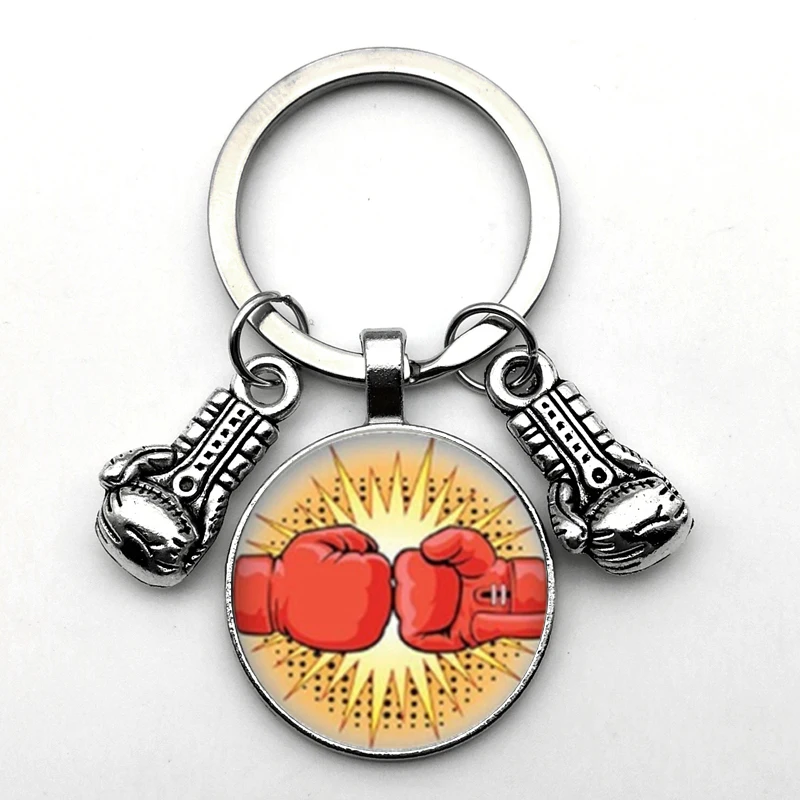 

Fashion Personality Occupation Boxing Gloves Keychain motion Inspirational Gloves Pendant Punch Keychain Hanging Jewelry gift