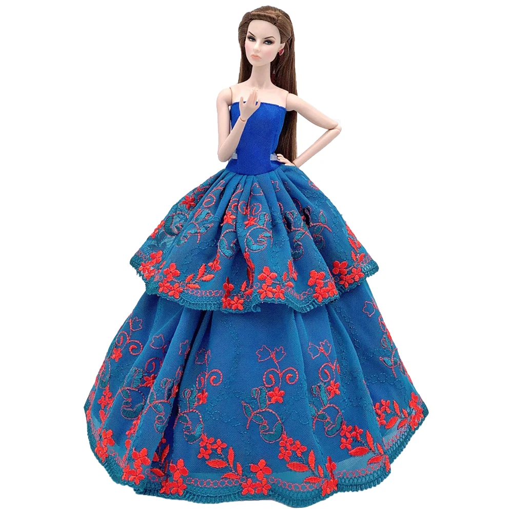 NK новейшее Кукольное свадебное платье принцессы Благородный Модный дизайн платье смешанный стиль наряд для куклы Барби аксессуары DIY игрушки JJ - Цвет: F