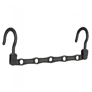 

10Pcs 15 inch Five Holes Black Magic Hangers Heavy Duty Plastic Closet Space Saving Wardrobe Hanger Foldable