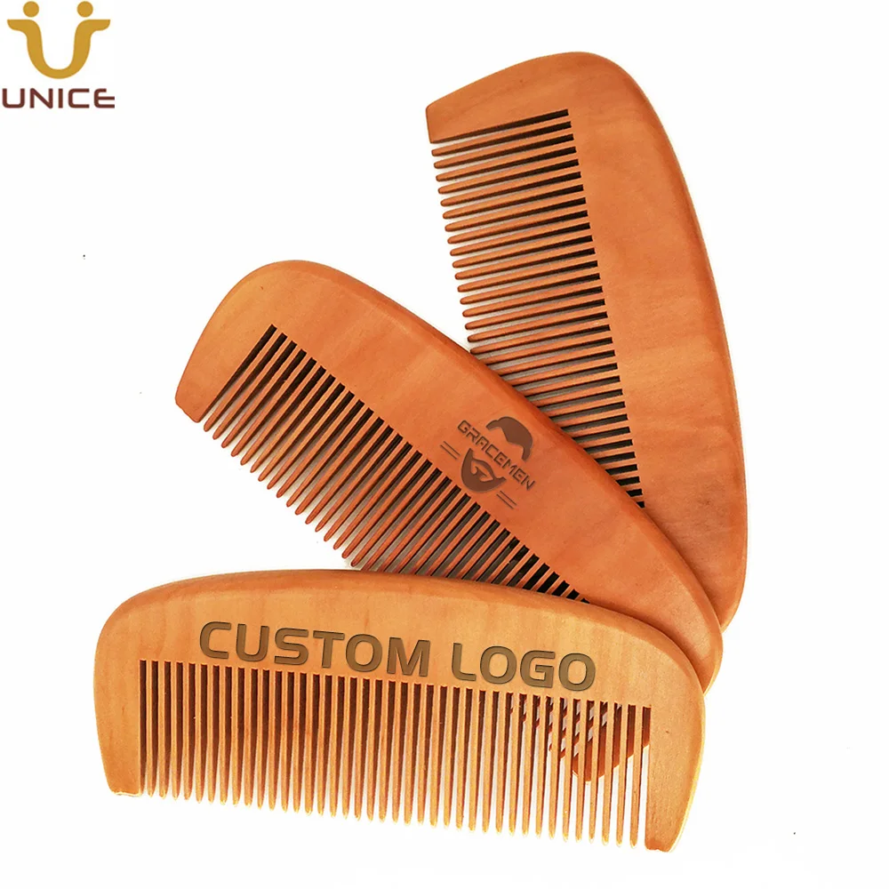 

50pcs/lot Amazon Ebay Hot Sale Hair Comb - Wood with Anti-Static & No Snag Handmade Brush for Beard, Head Hair, Mustache