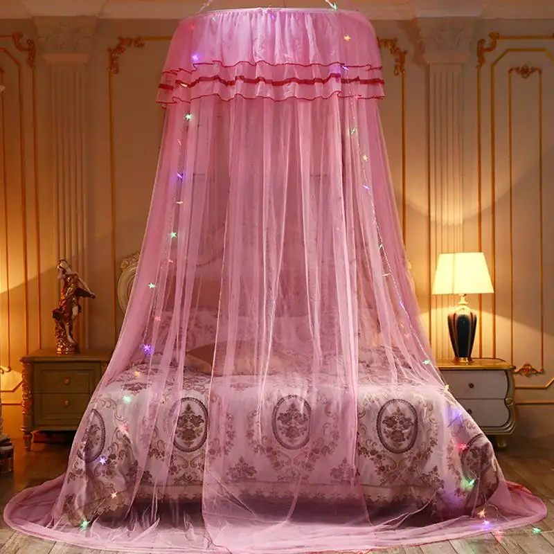 Элегантный купол москитная сетка анти-москитная принцесса декор для двойной кровати противомоскитная защита палатка насекомое кровать занавеска Q1 - Цвет: 4