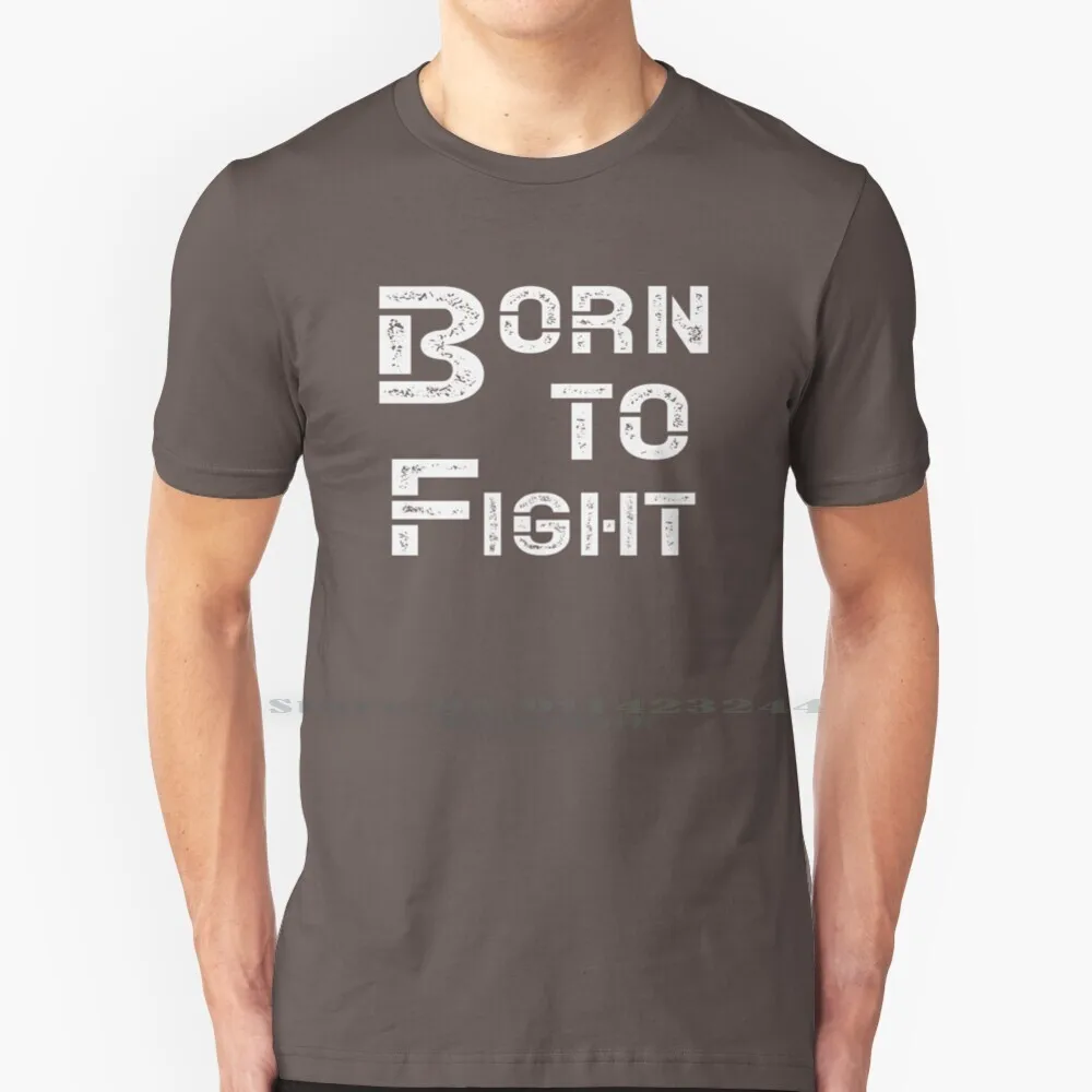 Футболка Born To Fight V2 100% чистый хлопок для борьбы боевых действий спорта с Muaythai Jujitsu