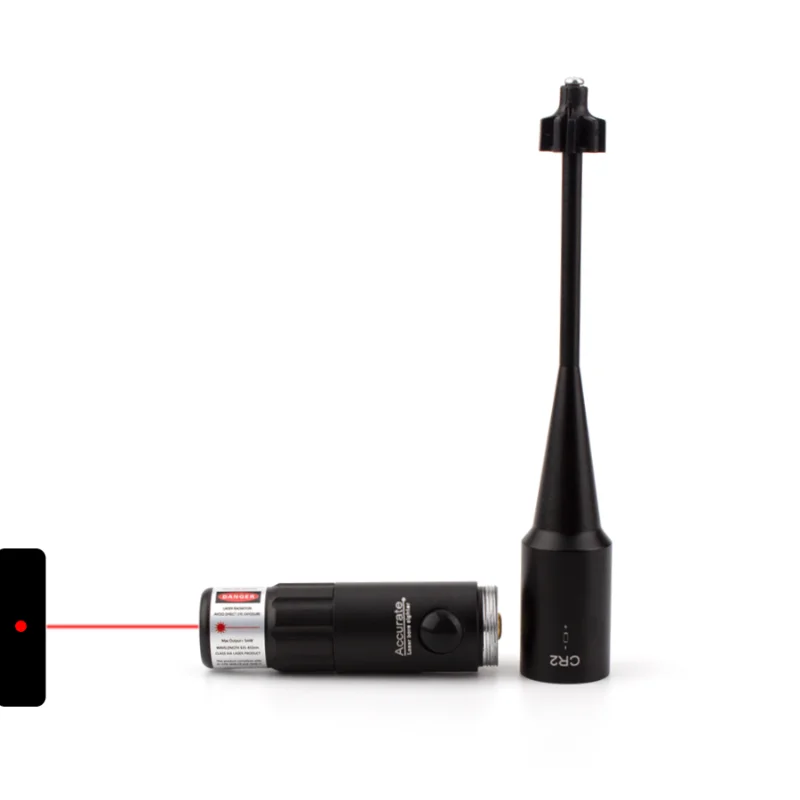 Laser Bore Sight Kit with Button Switch Red/Green Sighter with 12 Adapters for 0.17 to 12GA Calibers Hunting Red Red Dot Sight