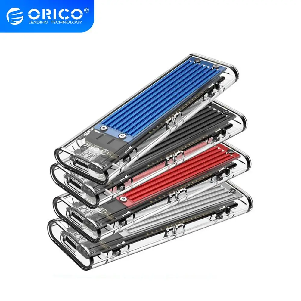 ORICO M2 SSD Case NVME SSD Enclosure M.2 to USB Type C Transparent Hard Drive Enclosure for NVME PCIE NGFF SATA M/B Key SSD Disk|HDD Enclosure| - AliExpress