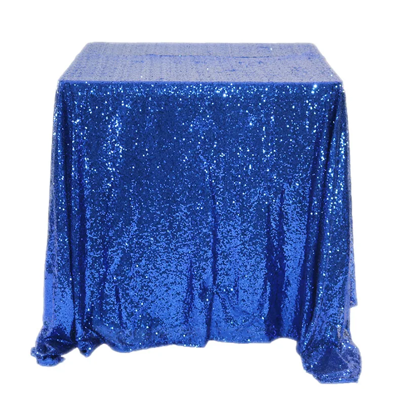 Royal blue Блестящая скатерть с блестками, прямоугольная скатерть из розового золота/скатерть серебряного цвета для свадебной вечеринки, Декор для дома, разные цвета/размеры - Цвет: Royal blue