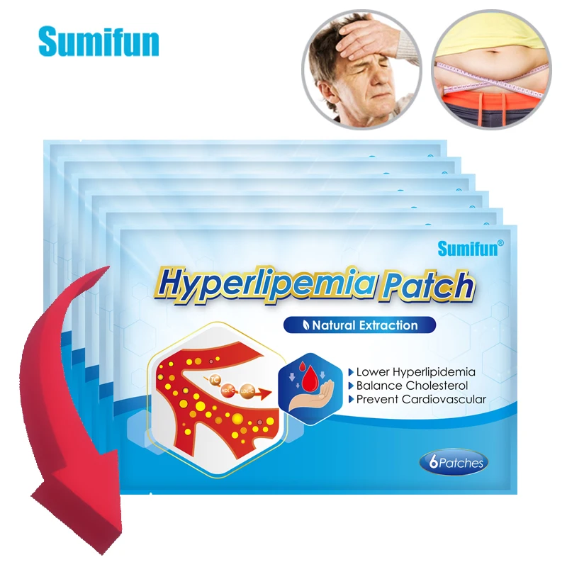 12Pcs Sumifun Reduce Hyperlipemia Patch Lower Blood Glucose Diabetic High Lipids Relieve Vascular Congestion | Красота и здоровье