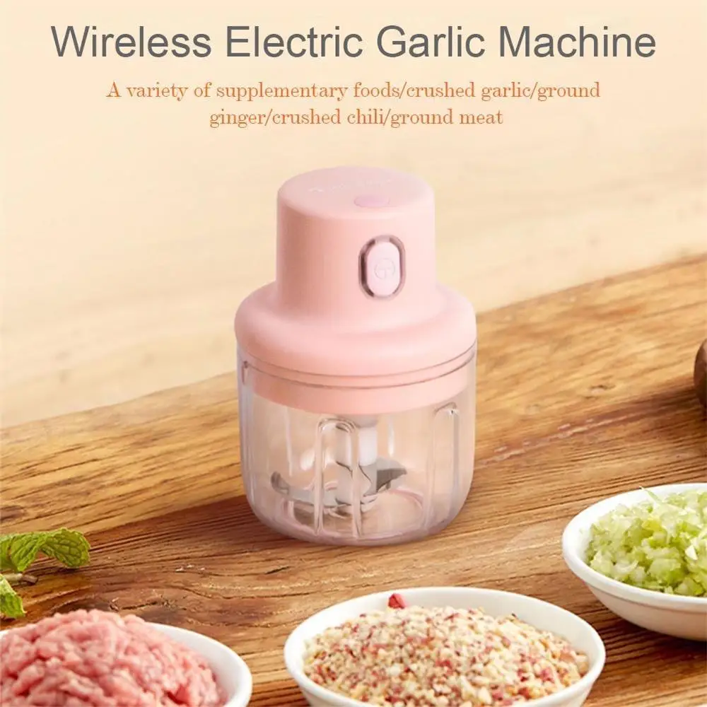 HOTBEST Electric Vegetable Cutter Set Handheld Garlic Slicer Mini Wireless  Vegetables Chopper Portable Type-C Rechargeable Food Mincer for Garlic