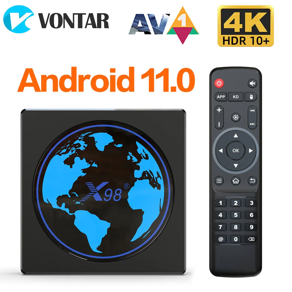 ТВ-приставка X98 Mini Smart TV Box Android 11 4 + 64/32 ГБ Amlogic S905W2 2 4/5G Wi-Fi 4K 60fps 2/16 vs H96 Max | Электроника