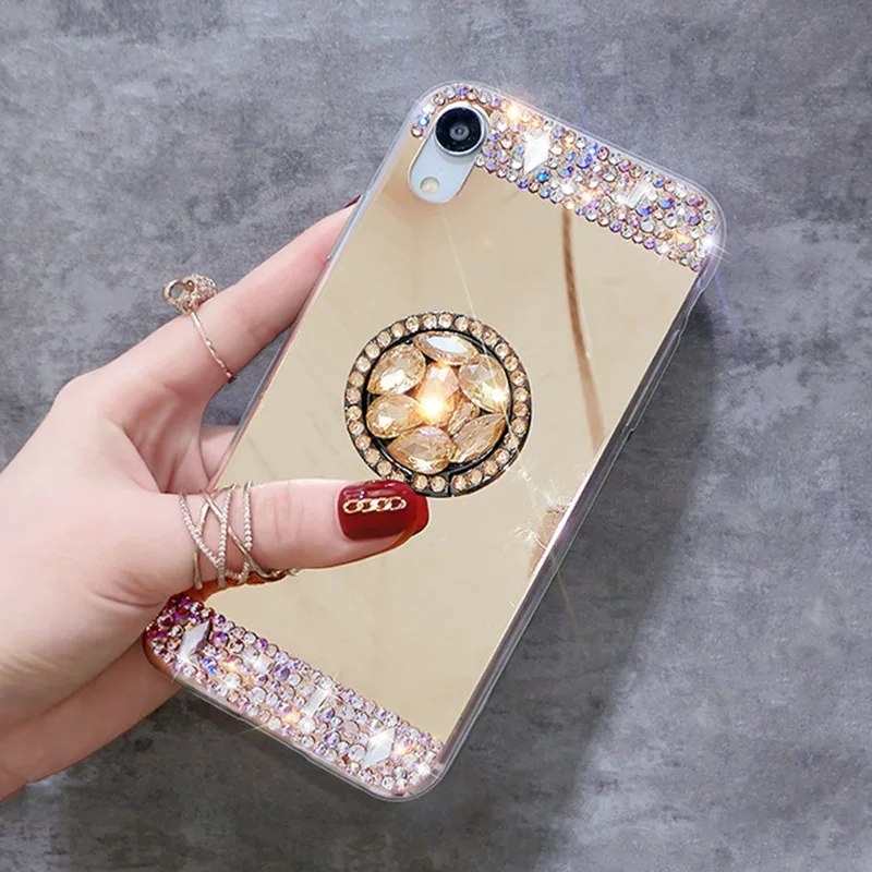 

Gem Diamond Stone Mirror Phone Case For Samsung A10 A20 A30 A40 A50 A70 M10 M20 A310 A510 A710 A320 A520 A720 A6 A7 A8 A9 2018